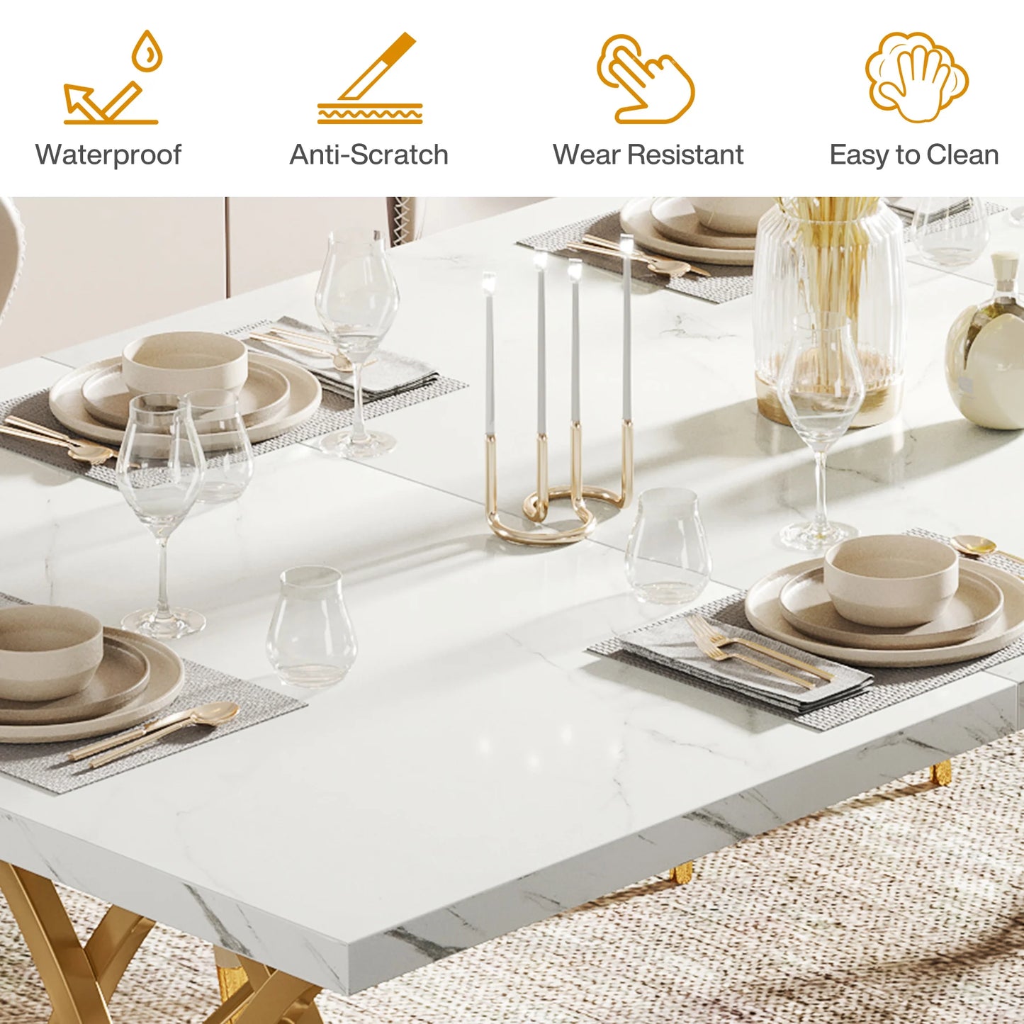 Sovana Gold Dining Table US