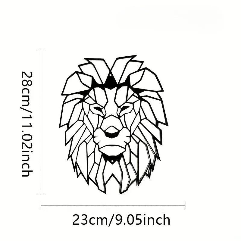 Lion Head Metal Wall Art