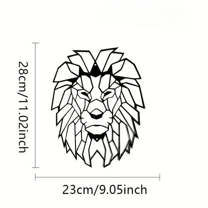 Lion Head Metal Wall Art