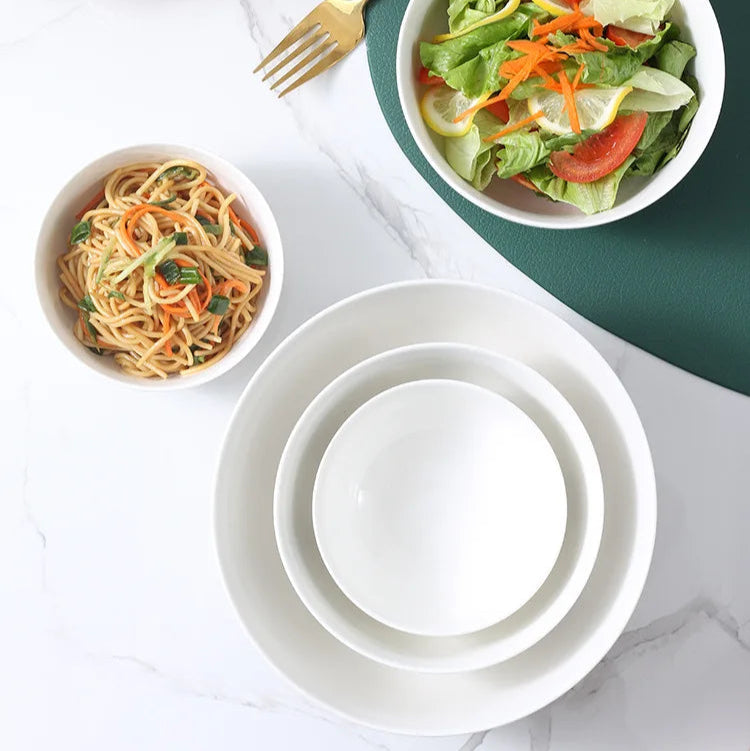 Valente Porcelain Marble Bowls (Set of 3)