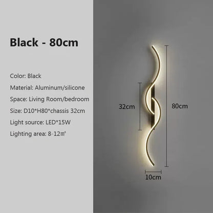 Modern Wave LED Wall Light
