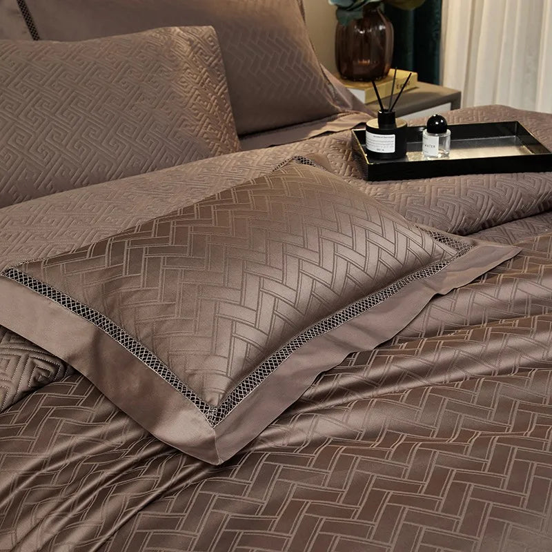 Imperial Mocha Suite Duvet Cover Set (Long-Staple Sateen Cotton)
