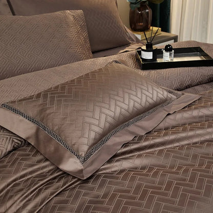 Imperial Mocha Suite Duvet Cover Set (Long-Staple Sateen Cotton)