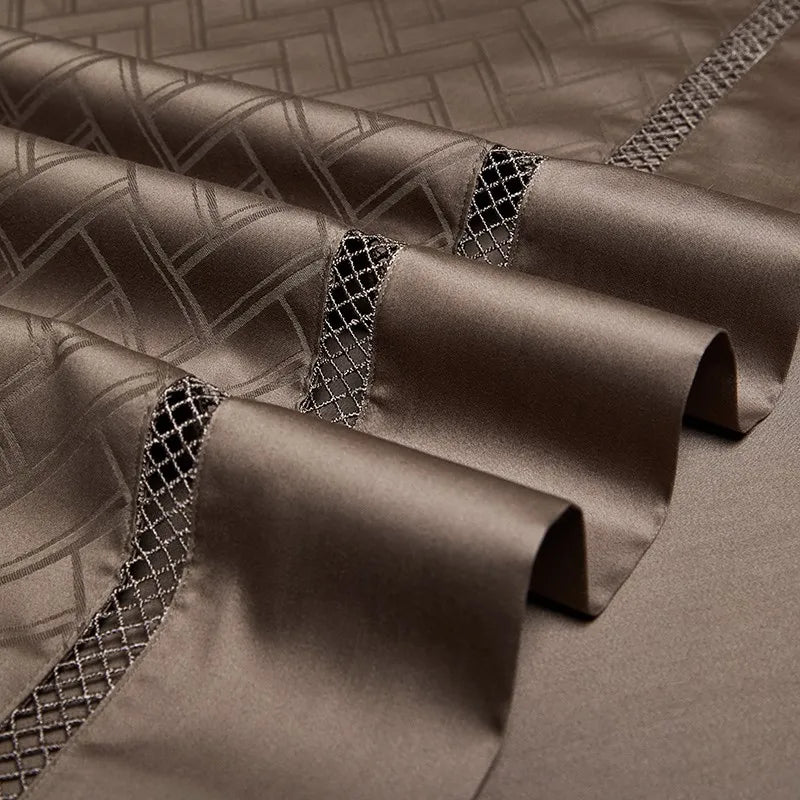 Imperial Mocha Suite Duvet Cover Set (Long-Staple Sateen Cotton)