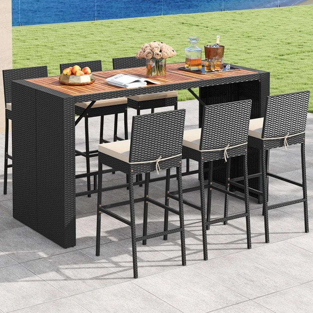 Sunset Lounge 7-Pieces Patio Dining Set US - KaveCore