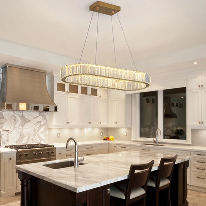 Oval Crystal LED Chandelier - KaveCore