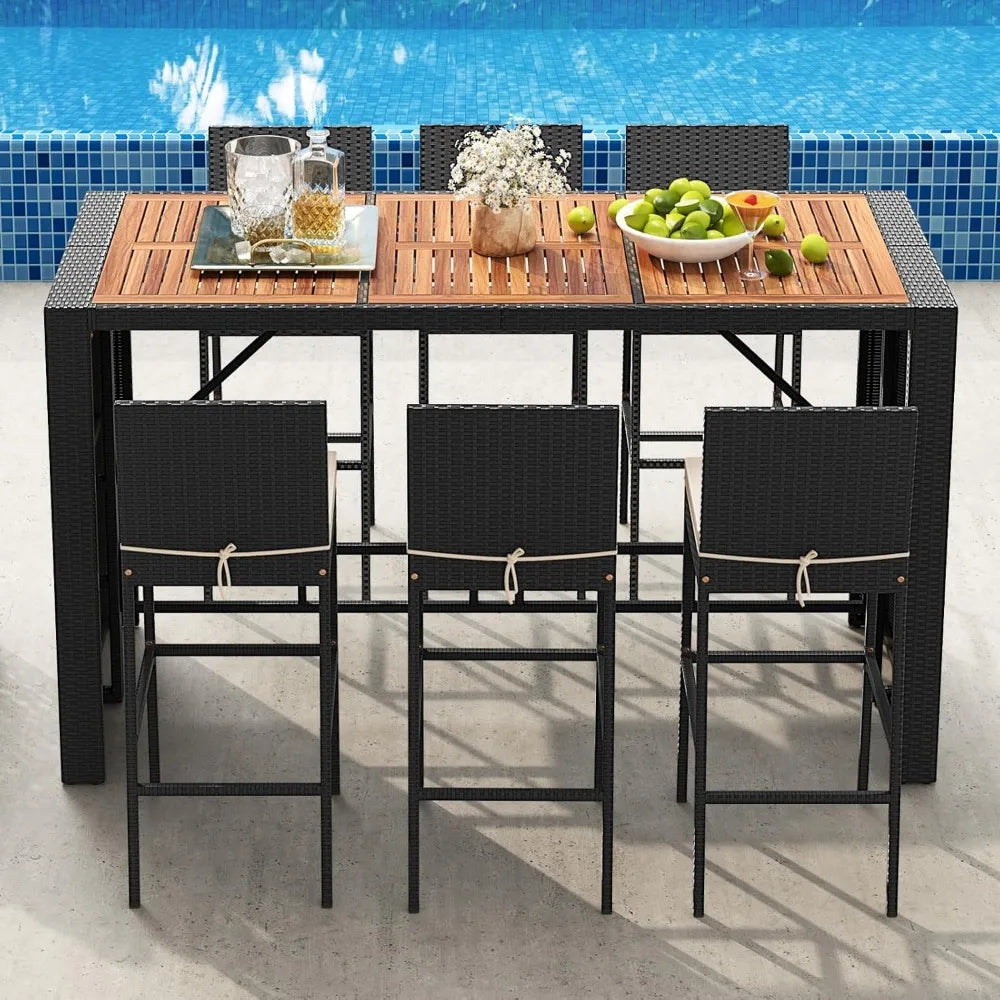 Sunset Lounge 7-Pieces Patio Dining Set US - KaveCore