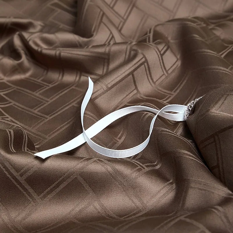 Imperial Mocha Suite Duvet Cover Set (Long-Staple Sateen Cotton)