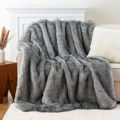 Nordic Frost Dreams Faux-Fur Blanket Throw