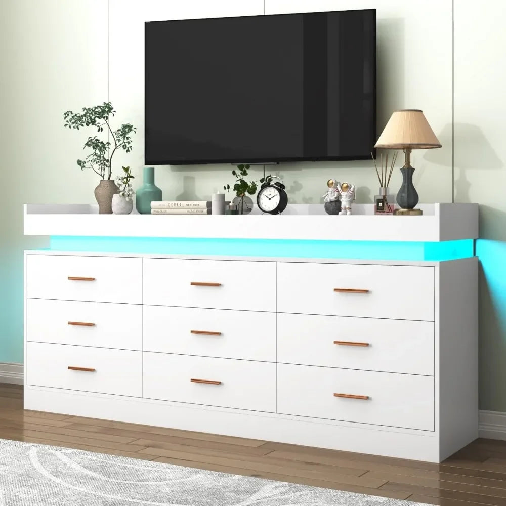 Éclat RGB Led 9-Drawer Cabinet - US - KaveCore