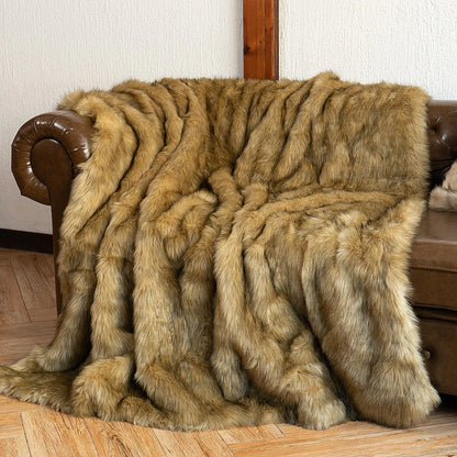 Nordic Frost Dreams Faux-Fur Blanket Throw