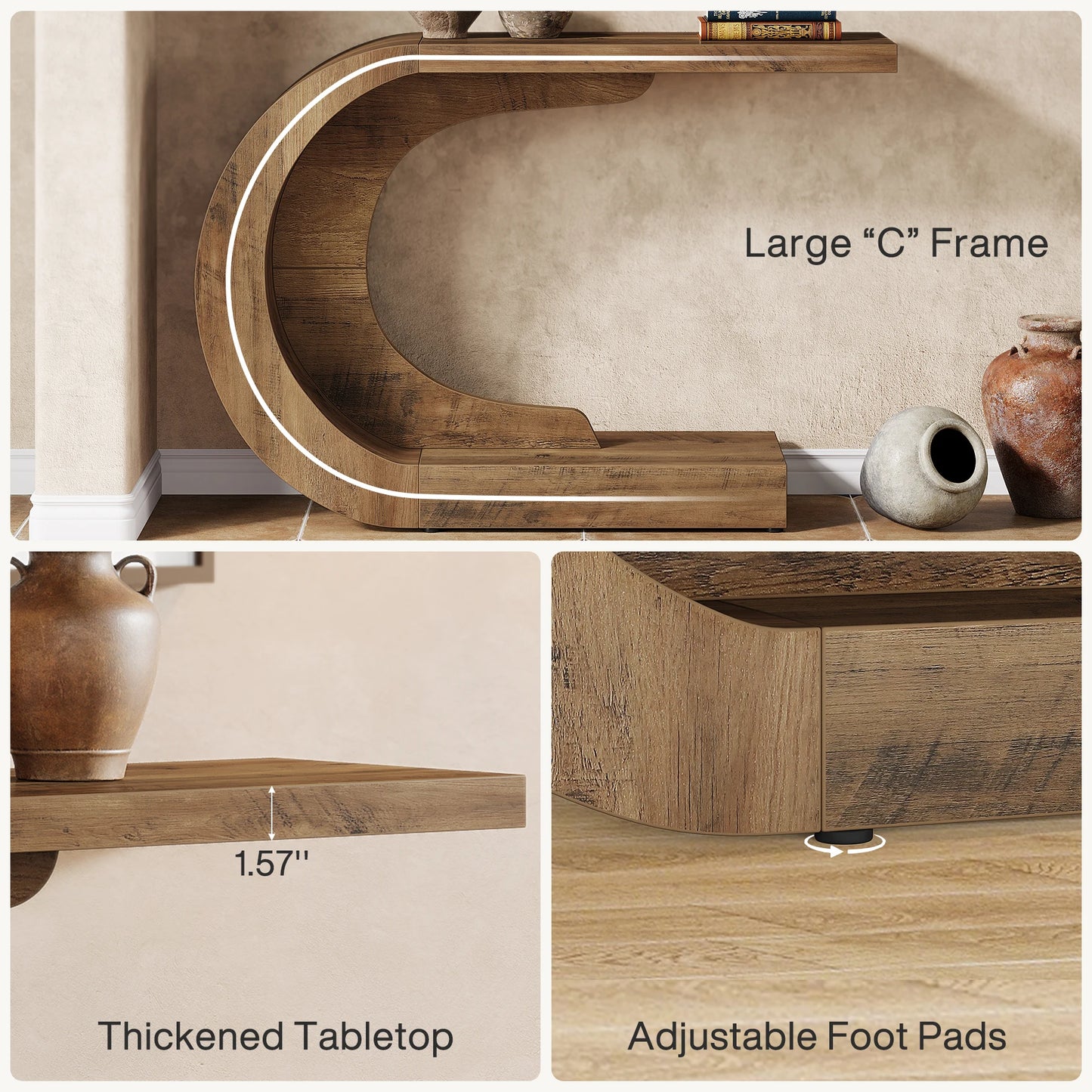 ArcLine C-Shaped Wood Console US