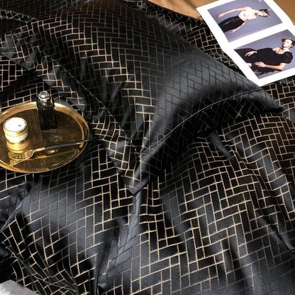 Opaline Diamond Touch Duvet Cover Set (Long-staple Sateen Cotton)