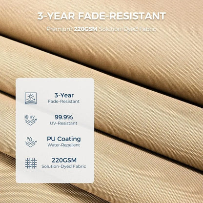 Coastal Haven 9ft Patio Umbrella – UV Shield with Elegant Tilt US - KaveCore