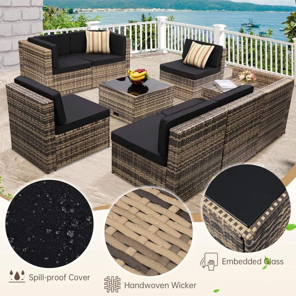 Stratus Patio Lounge Set 8-Piece US - KaveCore