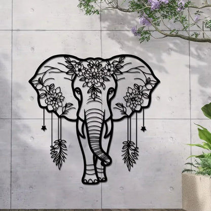 Elephant Metal Wall Art