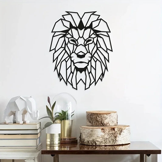 Lion Head Metal Wall Art