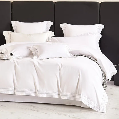 Isadora White Dreams Duvet Cover Set (Long-Staple Sateen Cotton)