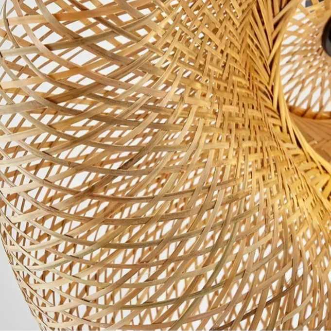 Zenya Spiral Wicker Pendant Light - KaveCore
