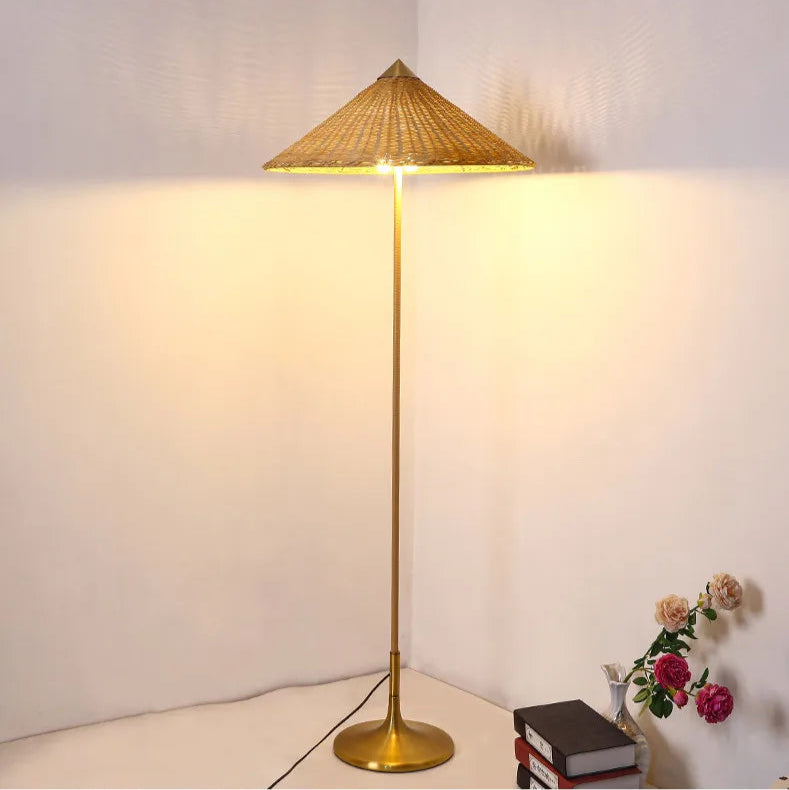 Kyoto Shade Rattan Floor Lamp