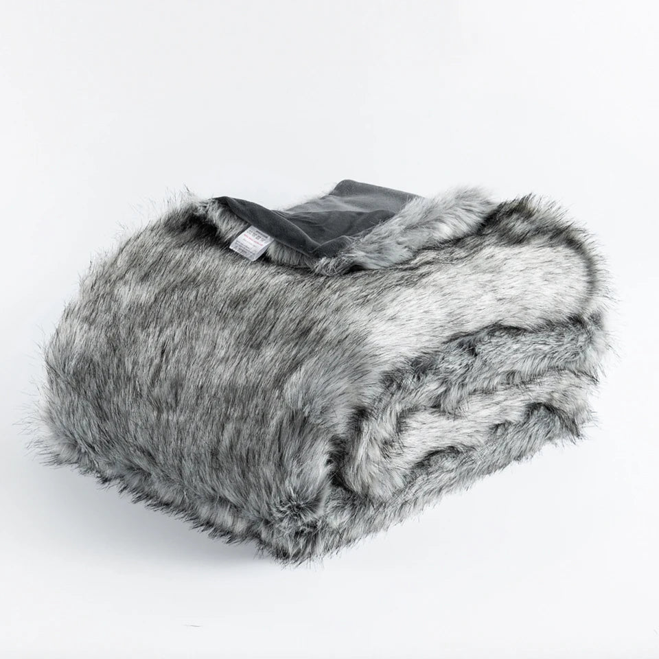 Nordic Frost Dreams Faux-Fur Blanket Throw