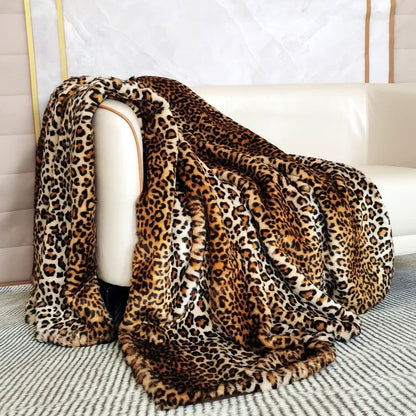 Fine Royal Bengal Faux-Fur Blanket Throw