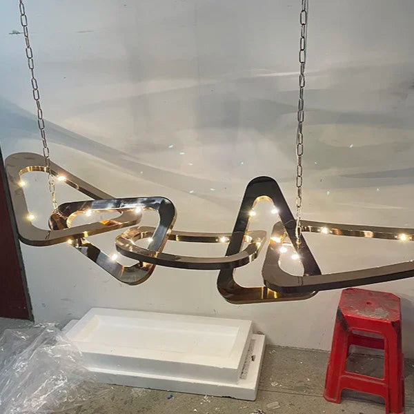 Kinetic Loop Chandelier