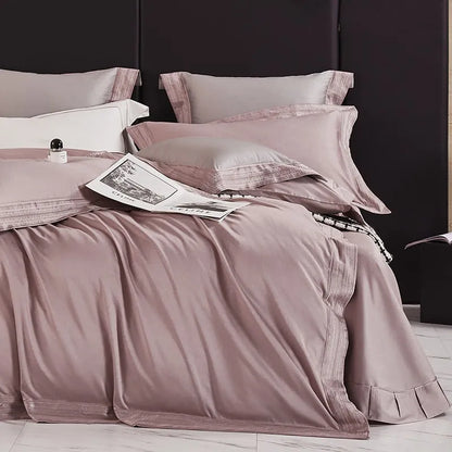 Isadora Mauve Dreams Duvet Cover Set (Long-Staple Sateen Cotton)