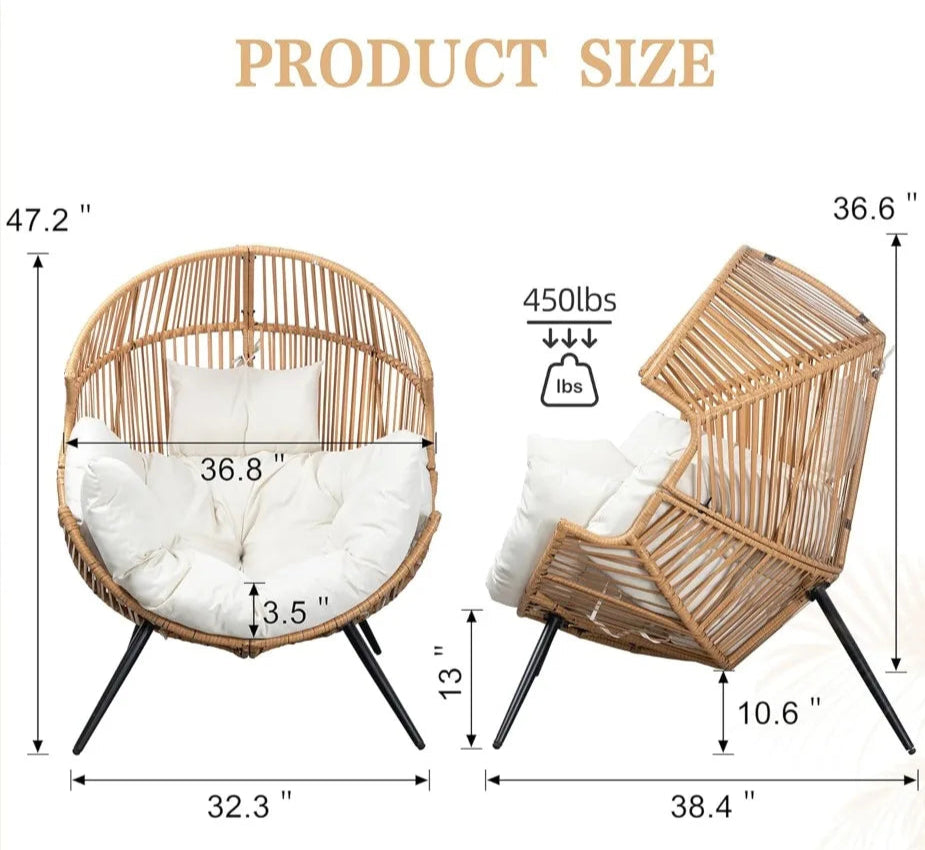 Serena Dome Rattan Chair US - KaveCore
