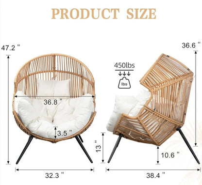 Serena Dome Rattan Chair US - KaveCore