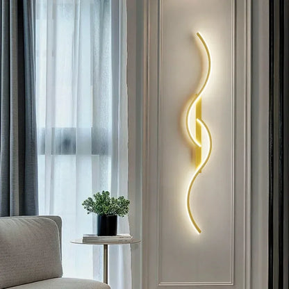 Modern Wave LED Wall Light
