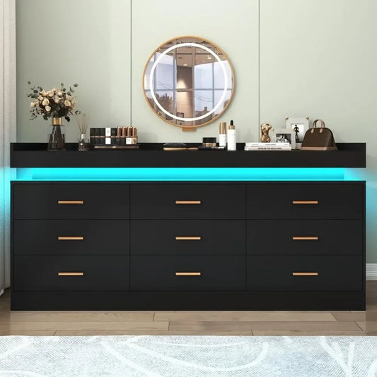Éclat RGB Led 9-Drawer Cabinet - US - KaveCore