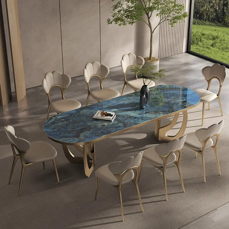 Marquis Blue Mist Marble Table - KaveCore