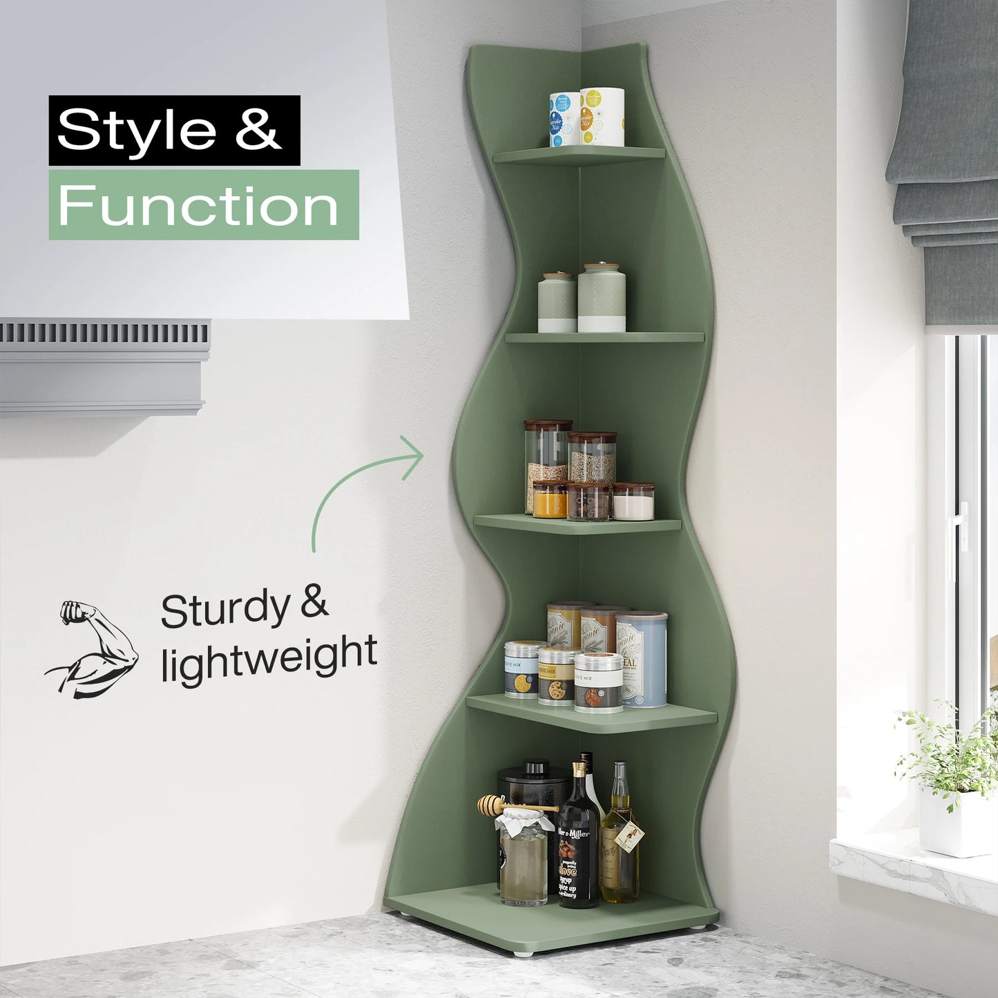 Waveline Corner Shelf US - KaveCore