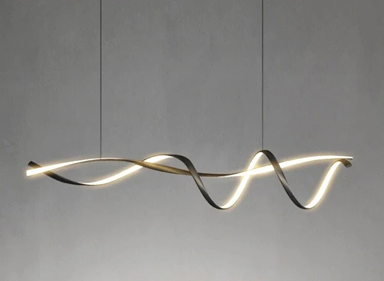 Sculptural DNA Wave Pendand Light