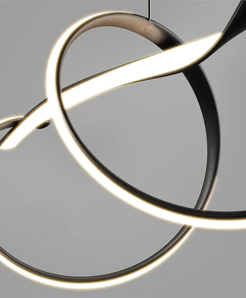 Sculptural DNA Wave Pendand Light