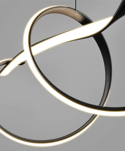 Sculptural DNA Wave Pendand Light