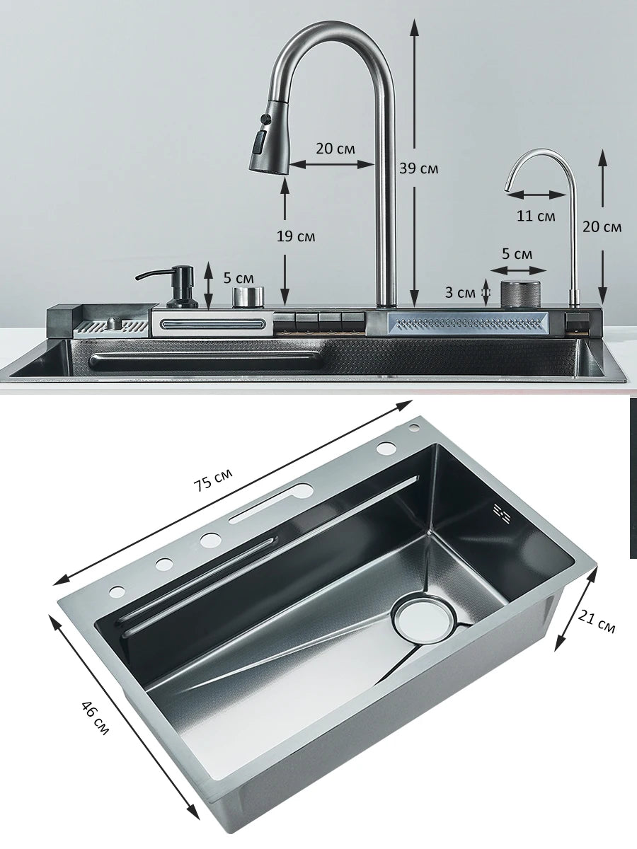 PureFlow Luxe Kitchen Sink & Digital Faucet | US - KaveCore