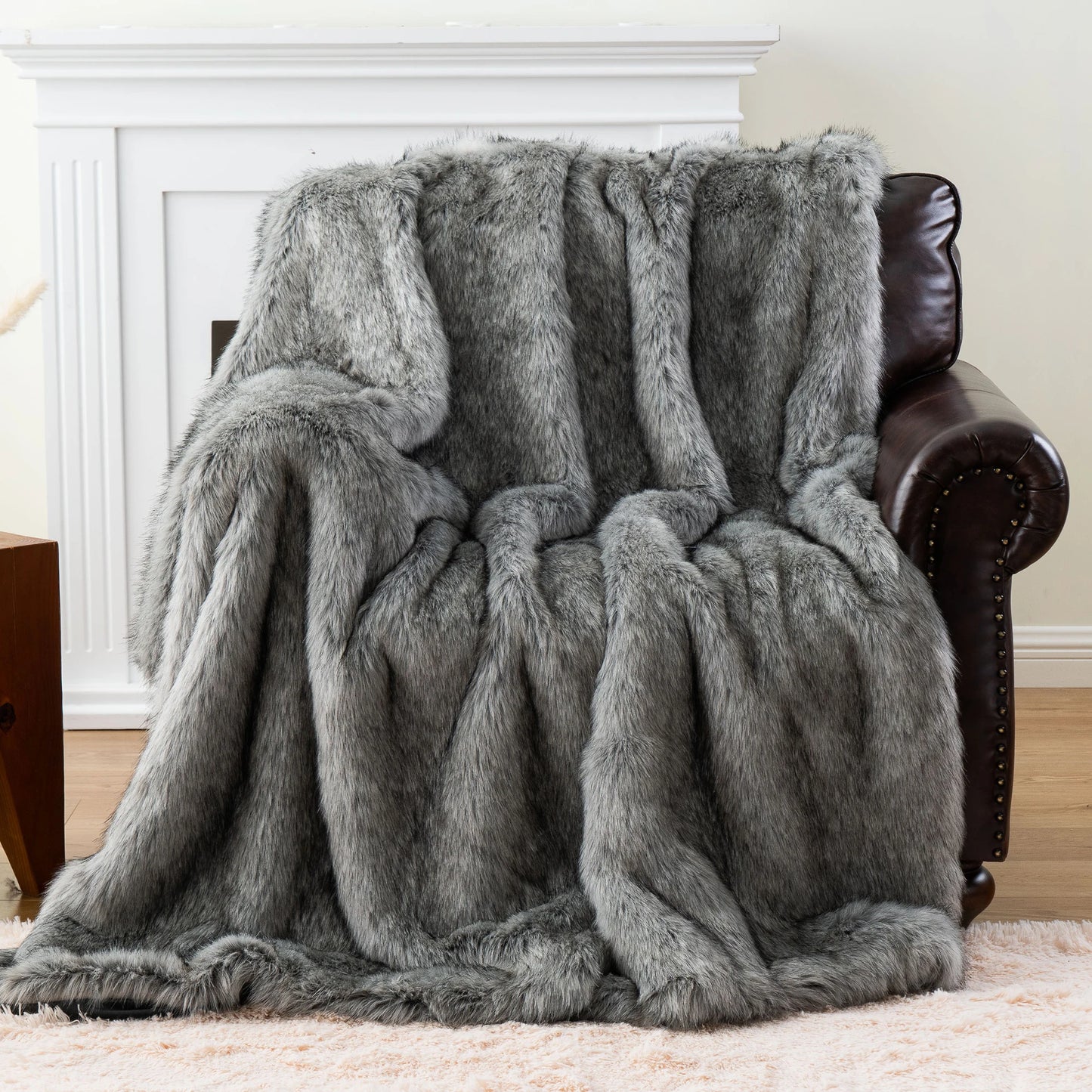 Nordic Frost Dreams Faux-Fur Blanket Throw