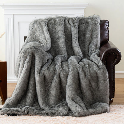 Nordic Frost Dreams Faux-Fur Blanket Throw