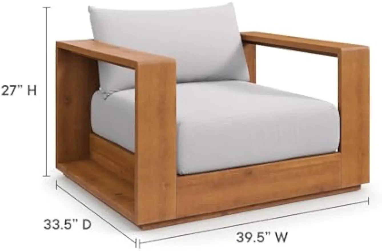 Acacia Wood Outdoor Club Chair - US - KaveCore