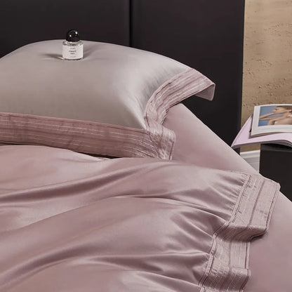 Isadora Mauve Dreams Duvet Cover Set (Long-Staple Sateen Cotton)