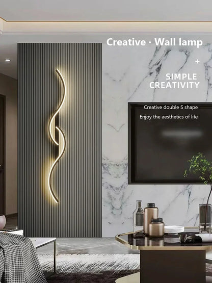Modern Wave LED Wall Light