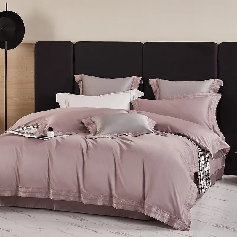 Isadora Mauve Dreams Duvet Cover Set (Long-Staple Sateen Cotton)