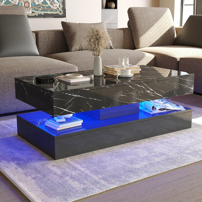 Clyvane Dual-Layer Illuminated Coffee Table US - KaveCore