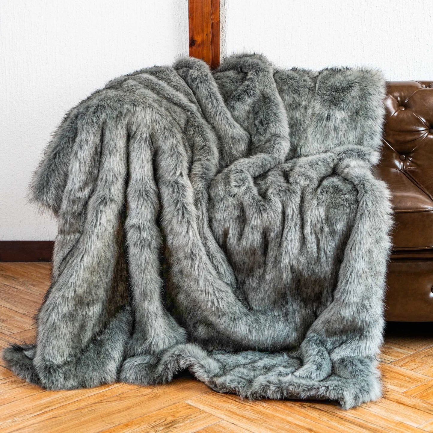 Nordic Frost Dreams Faux-Fur Blanket Throw