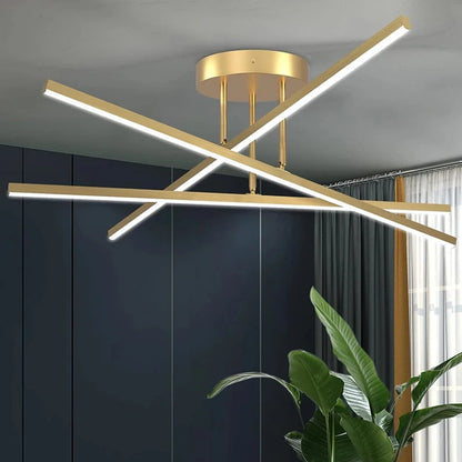 Modern X-Frame LED Chandelier - KaveCore