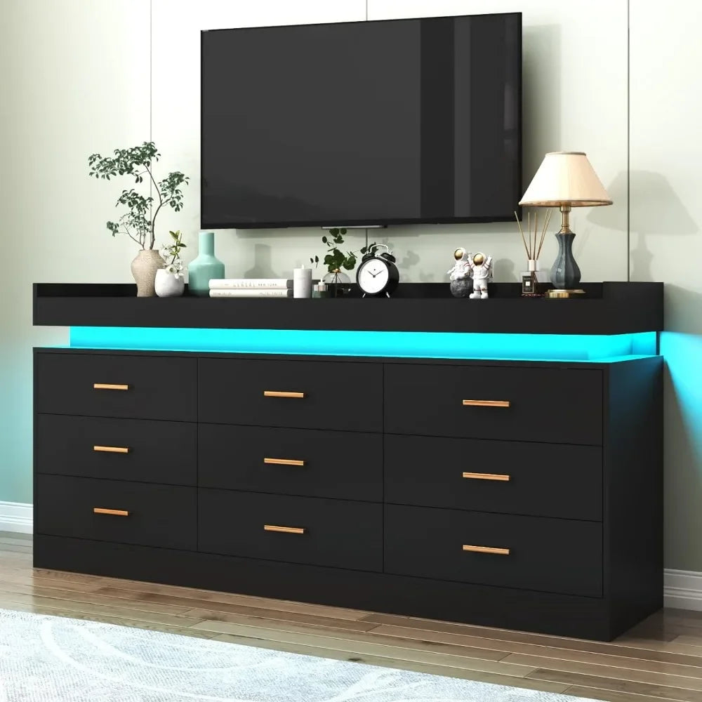 Éclat RGB Led 9-Drawer Cabinet - US - KaveCore