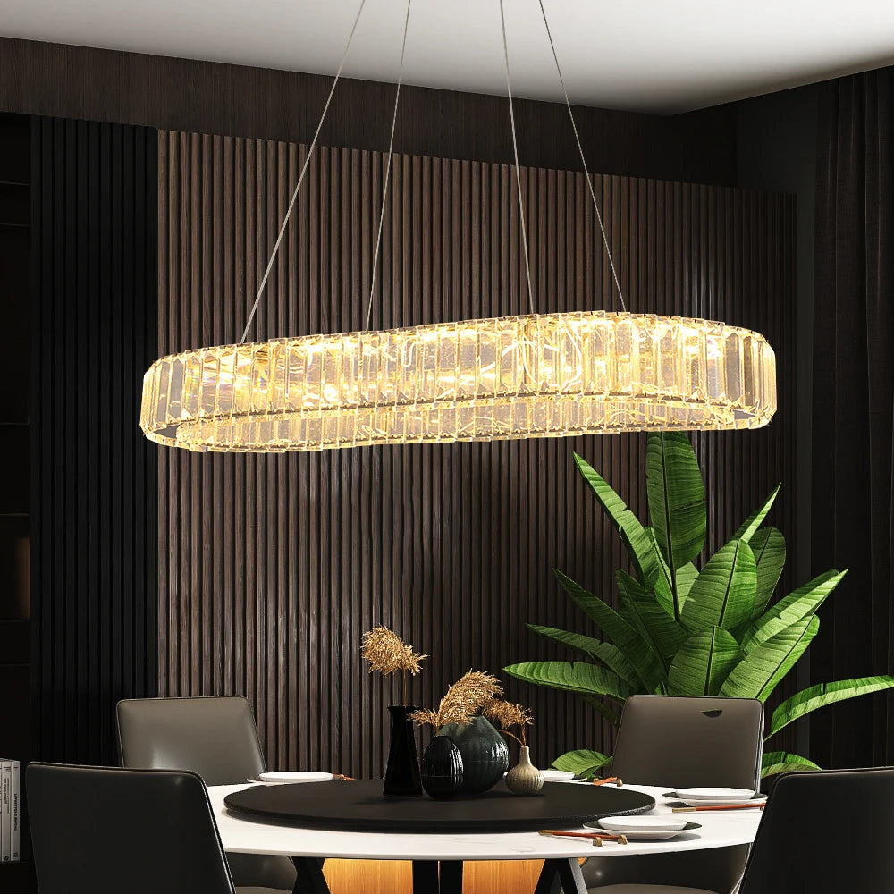 Oval Crystal LED Chandelier - KaveCore