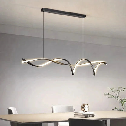 Sculptural DNA Wave Pendand Light